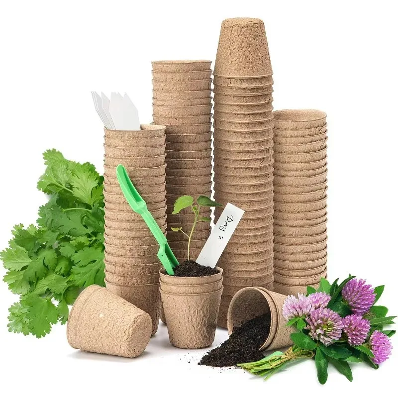 Biodegradable Transplanter Pulp Paper Flower Plant Peat Pots Transplant Seedlings Pots Seed Germination Tray seed starter tray,nursery pots,plant propagation pots