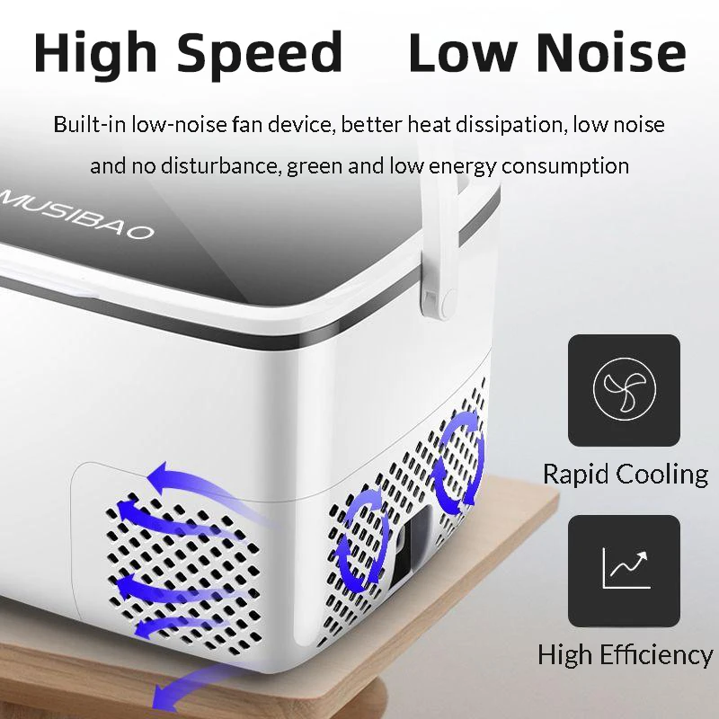 Mini refrigerator Camping refrigerator 18L 220V 12V 24V Car Refrigerator Portable Freezer Electric Compressor Cooler Cooling Range Dual-Use Car Home Dual Zone Foldable