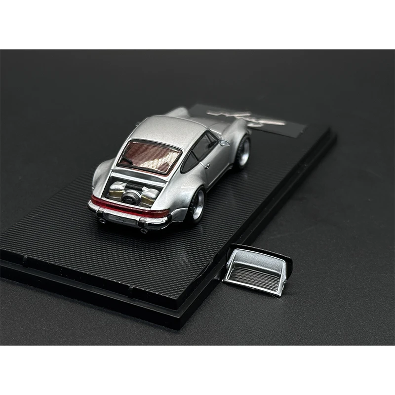 RM GP In Stock 1:64 Singer Turbo Study 930 Silver ART Openable Hood Diecast Diorama Car Model Collection 6