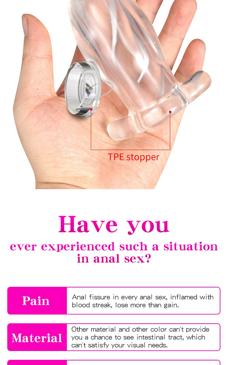 Anal Sex Toys Hollow Butt Plugs Anal Plug Dilator Tunnel Cleaning Expansion Masturbator Anchor Shower Enema Prostate Massager Intimate Goods