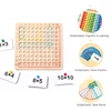 Wooden Math Toy Multiplication Table Board Game Children Montessori Toys Counting Teaching Aids Learning Education Toys for Kids 3