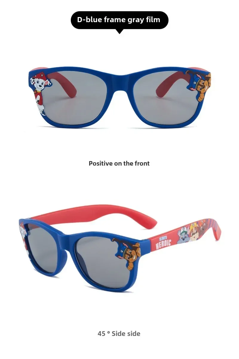 Paw Patrol Chase Rubble Kinderbrille, hell getönte UV-Schutzbrille, Cartoon-Silikon, flexibel, für den Außenbereich, Sommer, Cosplay – Detail 11