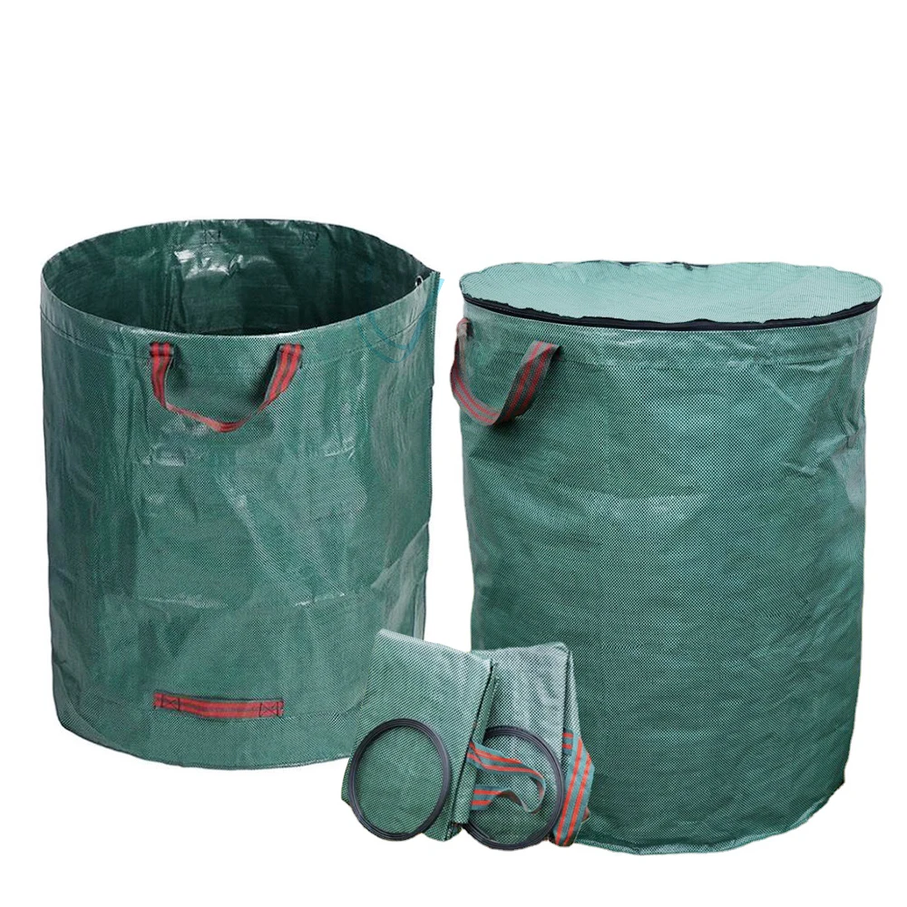 Garden Waste Bag Leaf Debris Collection Container Multifunctional Reusable Waterproof PP Bags garden waste bag