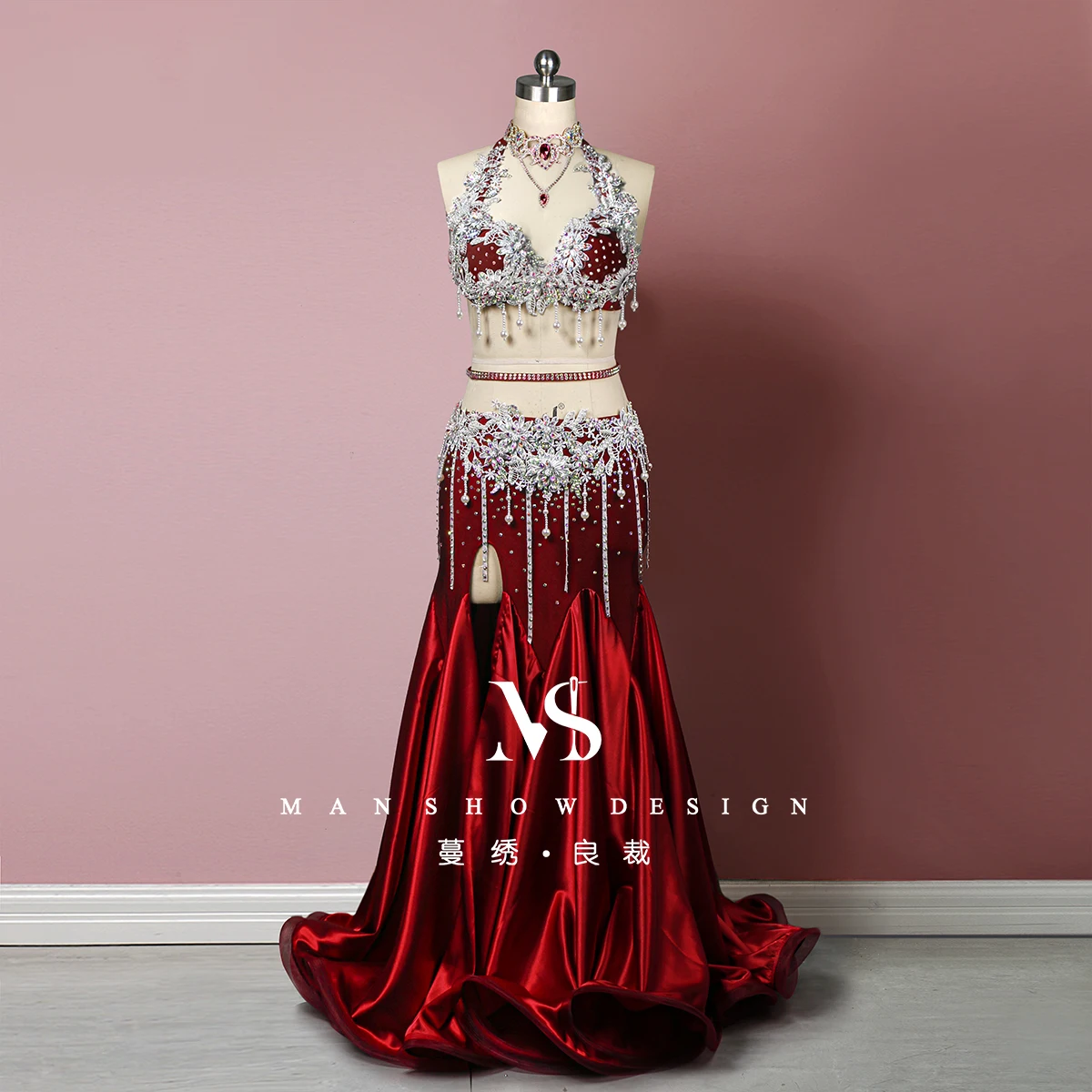 Oriental Dancer Competition Outfit - Sexy Tassel Fish Tail Skirt 7 Outfit Details