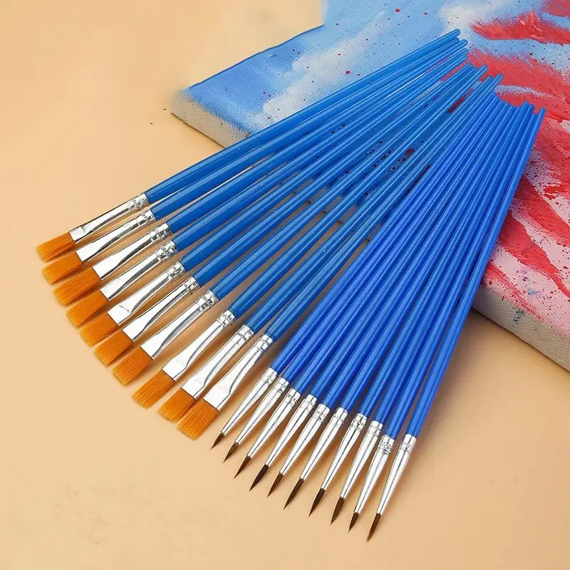 Paint pen Hook Line Nylon Brush Pen Fine/Thin Small Brush Watercolor/Gouache/Acrylic/Digital Oil Painting Drawing Art Paint Pen Tool