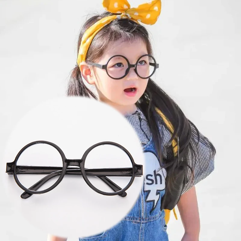 Movie Mirabel Cosplay Glasses Arale Children Black Frame Round Eyewear For Kids Props Accessories Gifts