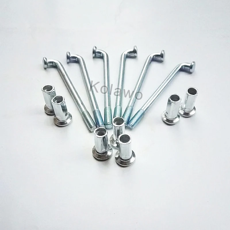 36Pcs 8G Motorcycle Spokes With Nipples 4mm Thickness Silver Steel Spokes For Dirt Bike Electric Bike Length 85-180mm bike accessories bicycle spokes bike spokes nipples