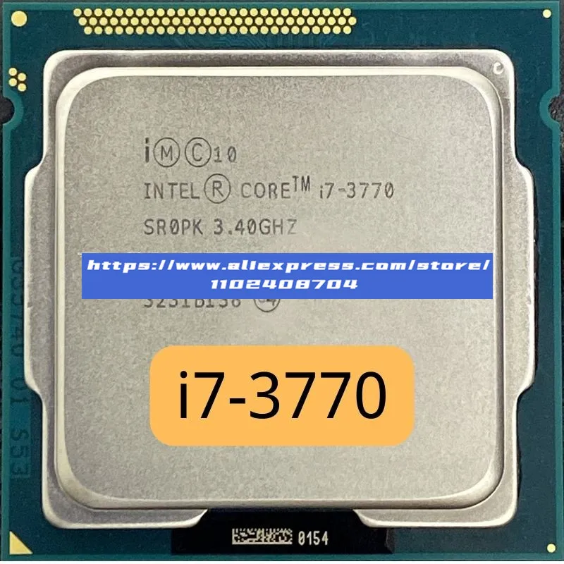 Processador para desktop Intel-Core i7-3770 CPU, SR0PK, 3.4 GHz, Quad-Core, 8M, 77W, LGA 1155