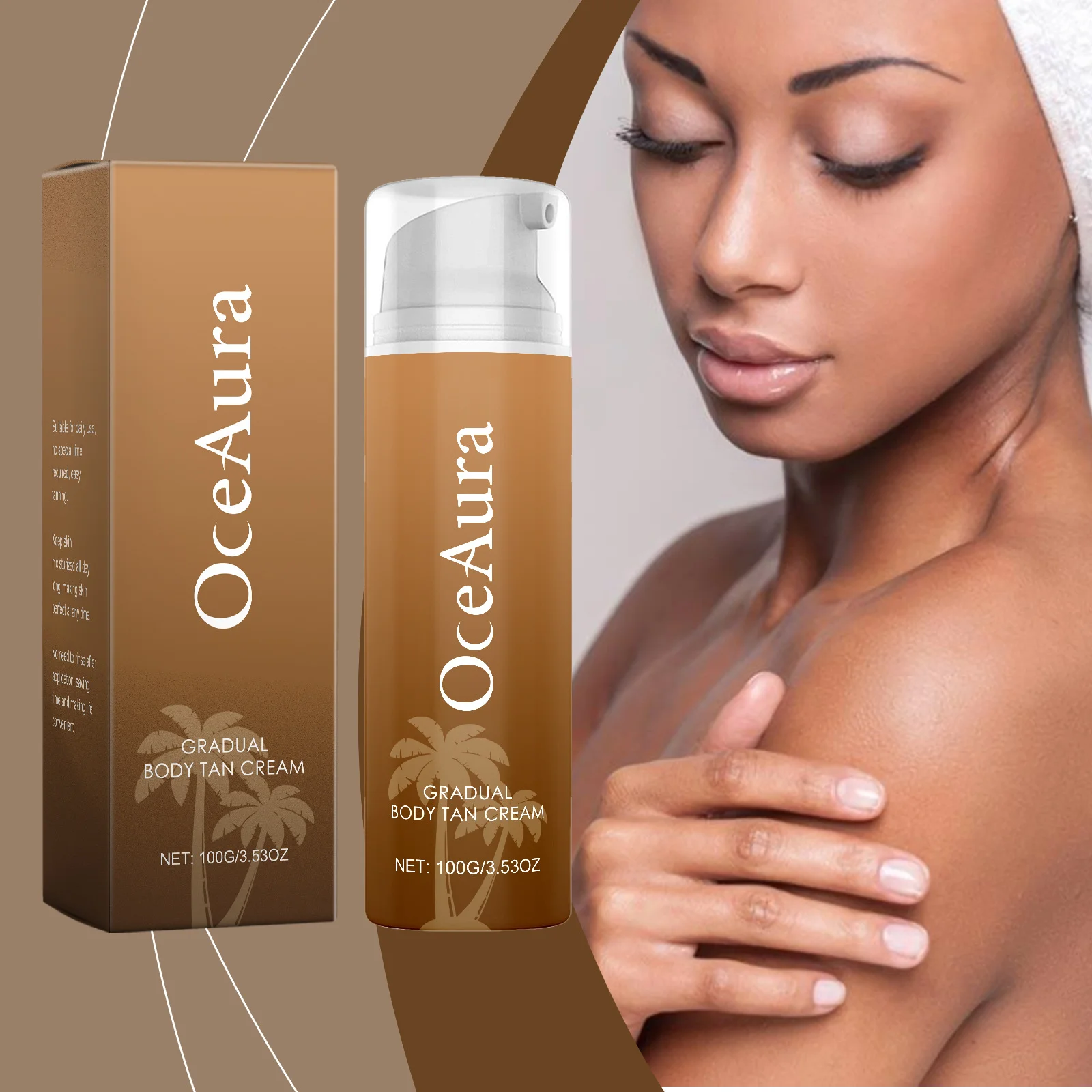 100g Tanning Intensifier Cream Sunless Brown Tanning Natural Tanned Body Glow Moisturizing Easy Use Accelerator Lotion