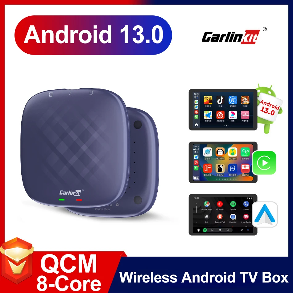 CarlinKit 8G+128G Android 13 CarPlay TV AI Box Ultra QCM6125 8-Cores  Wireless CarPlay