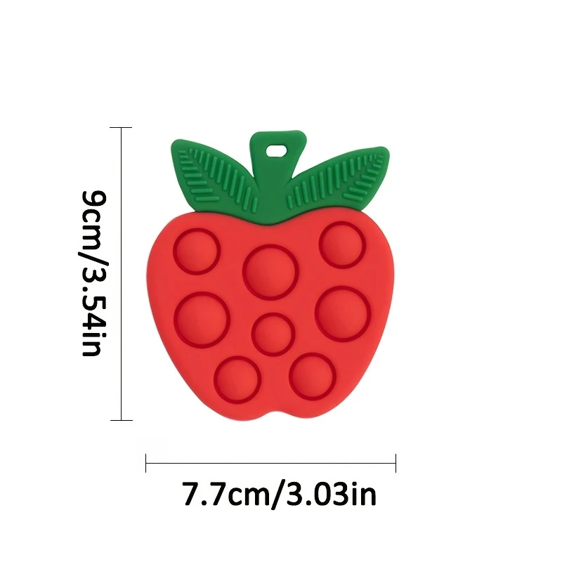Cute Apple Baby Silicone Teethers Food Grade Infant Nursing Teething Toys for Boys Girls Newborn Gift BPA Free Baby Accessories 3