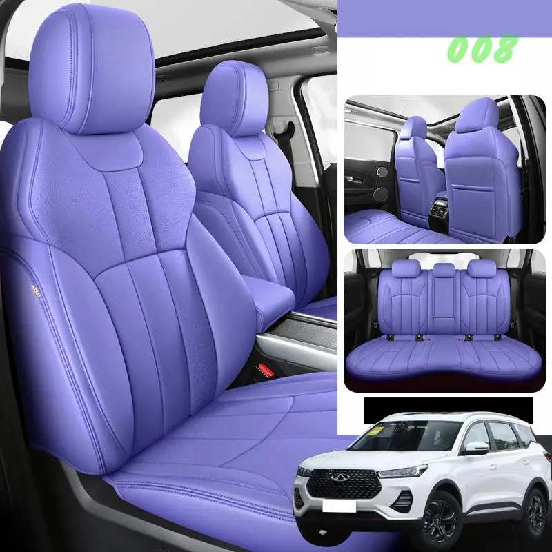 

Genuine Leather Car seat cover set For Chery Tiggo 8 Pro 2021 Interior details automotive goods auto accessories in the salon