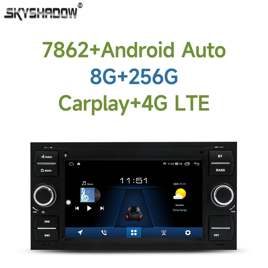 7862 8g+128g Dsp Carplay Android 12.0 Ips Car Dvd Player Gps Wifi