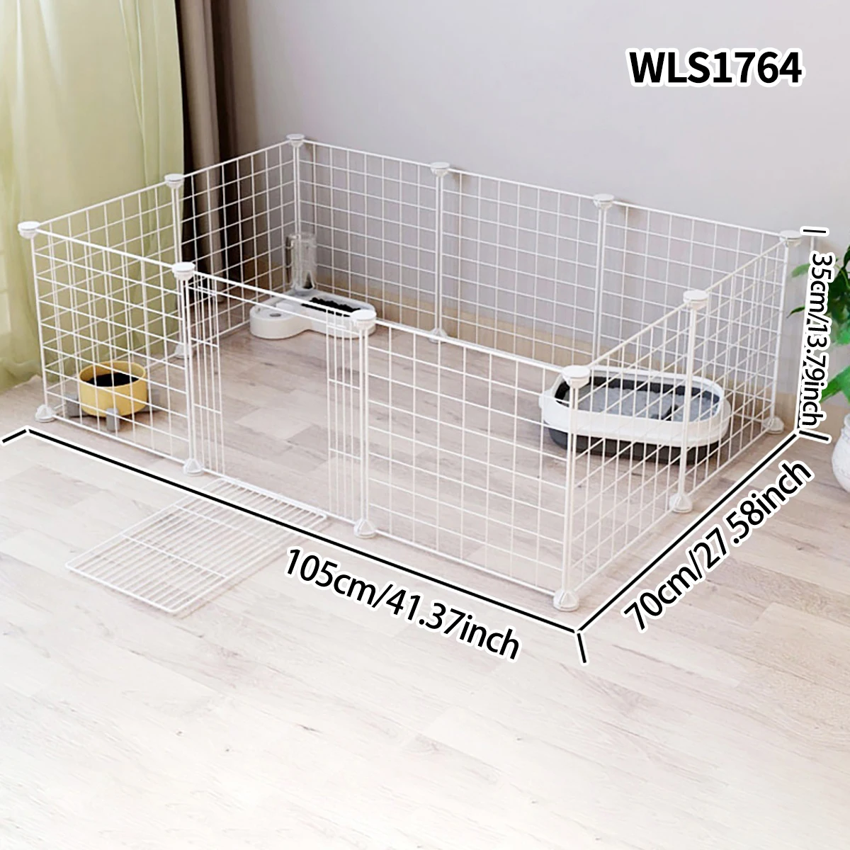 سياج الحيوانات الأليفة الداخلي مع بوابة شبكية حديد...