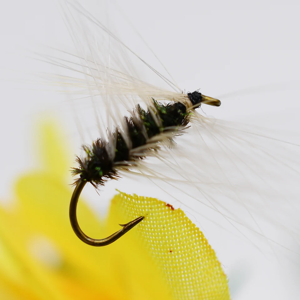 Mosche Da Pesca Griffiths Gnat Mosche Secche Per Pesca A Mosca Griffiths Gnat - Confezione Da 12, Misure Miste 14/16/18, Per Trote Galleggianti Pesca Trota