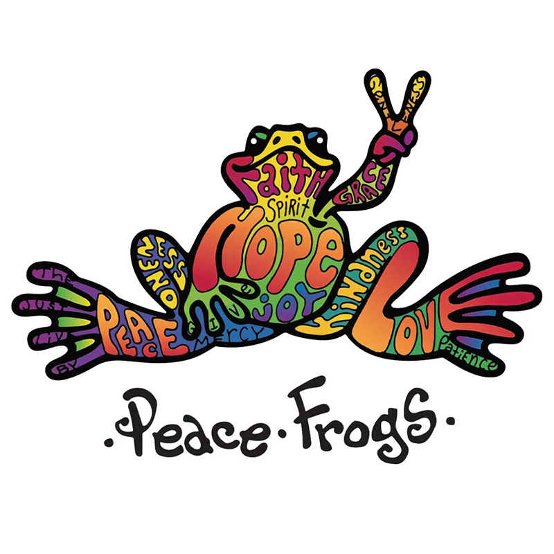 

20*15 см Индивидуальная ПВХ наклейка Hope Peace Frog Автомобильная наклейка на мотоцикл ноутбук декоративные аксессуары