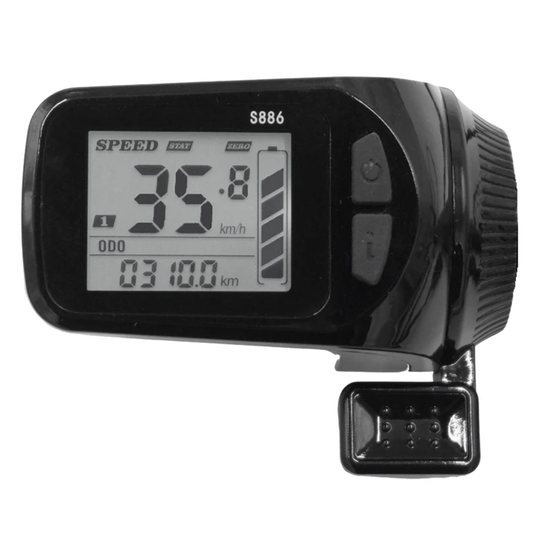 24V/36V/48V/60V S886 Display dello strumento E-Bike + 36V 350W Controller a onda sinusoidale acceleratore a pollice per bici elettrica E-Scooter (5pin)