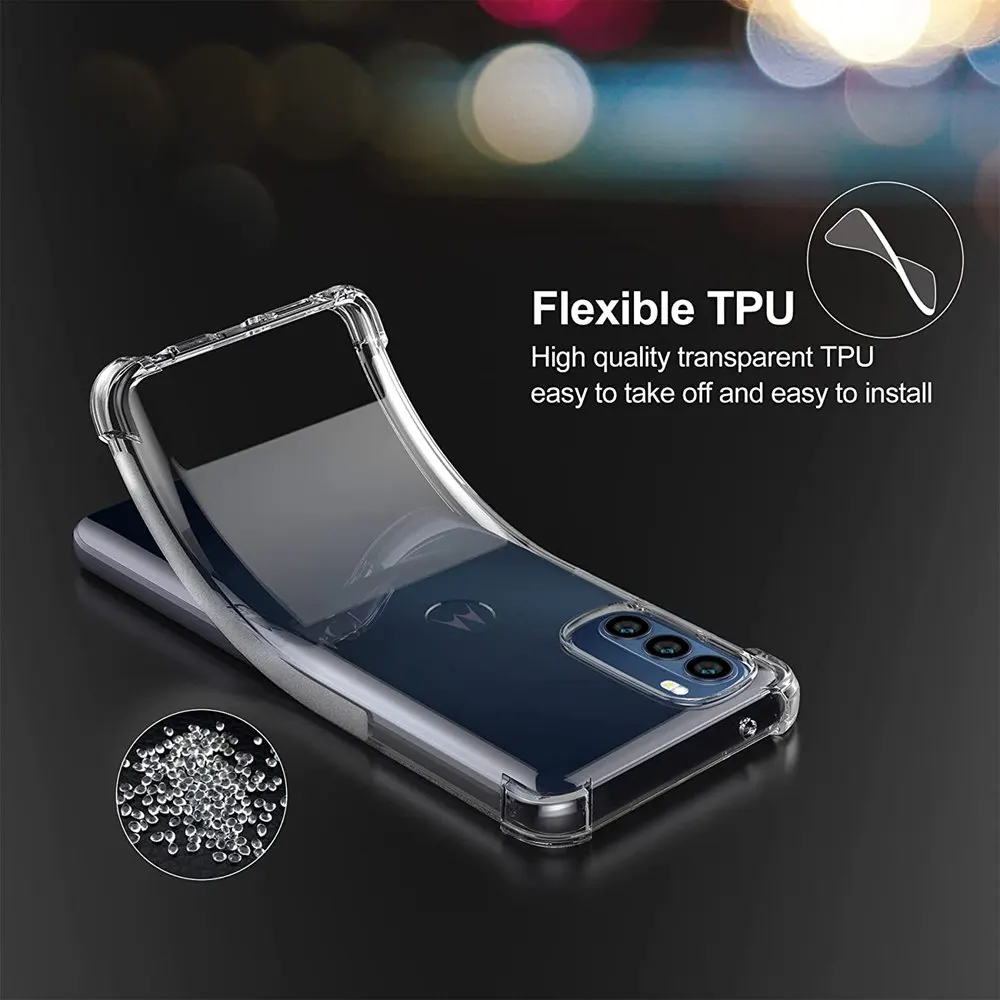 Crystal Clear Shockproof Durable TPU Phone Case Cover