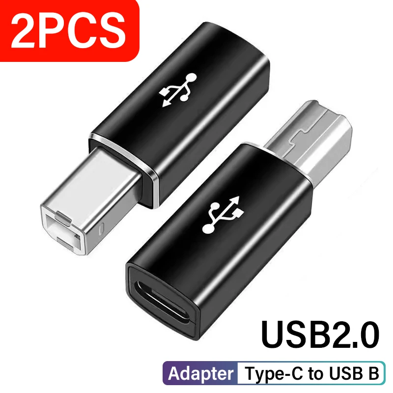 Universal USB B to Type C Adapter and Cable Extender