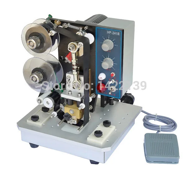 HP-241B Semi-Automatic Electric Hot Stamp Ribbon Coding Machine | Date Batch Code Printer for Plastic Film and Packaging Bags detail image 1