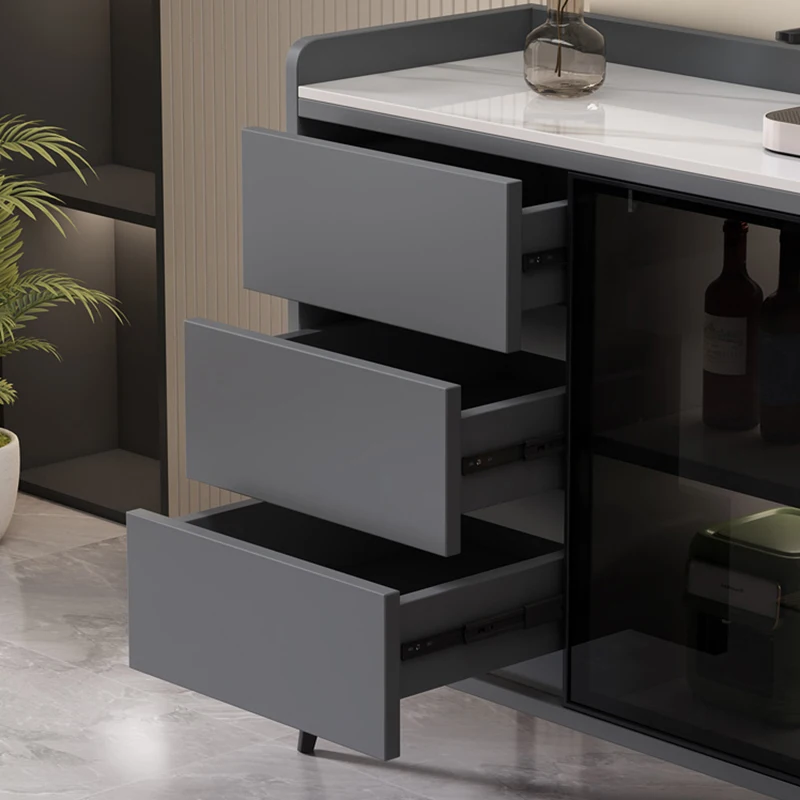 Storage Cabinet Kitchen Unit Storage Cupboard Living Room Cabinets Wooden Door Glass Meuble Cuisine Kitchen Complete Furniture