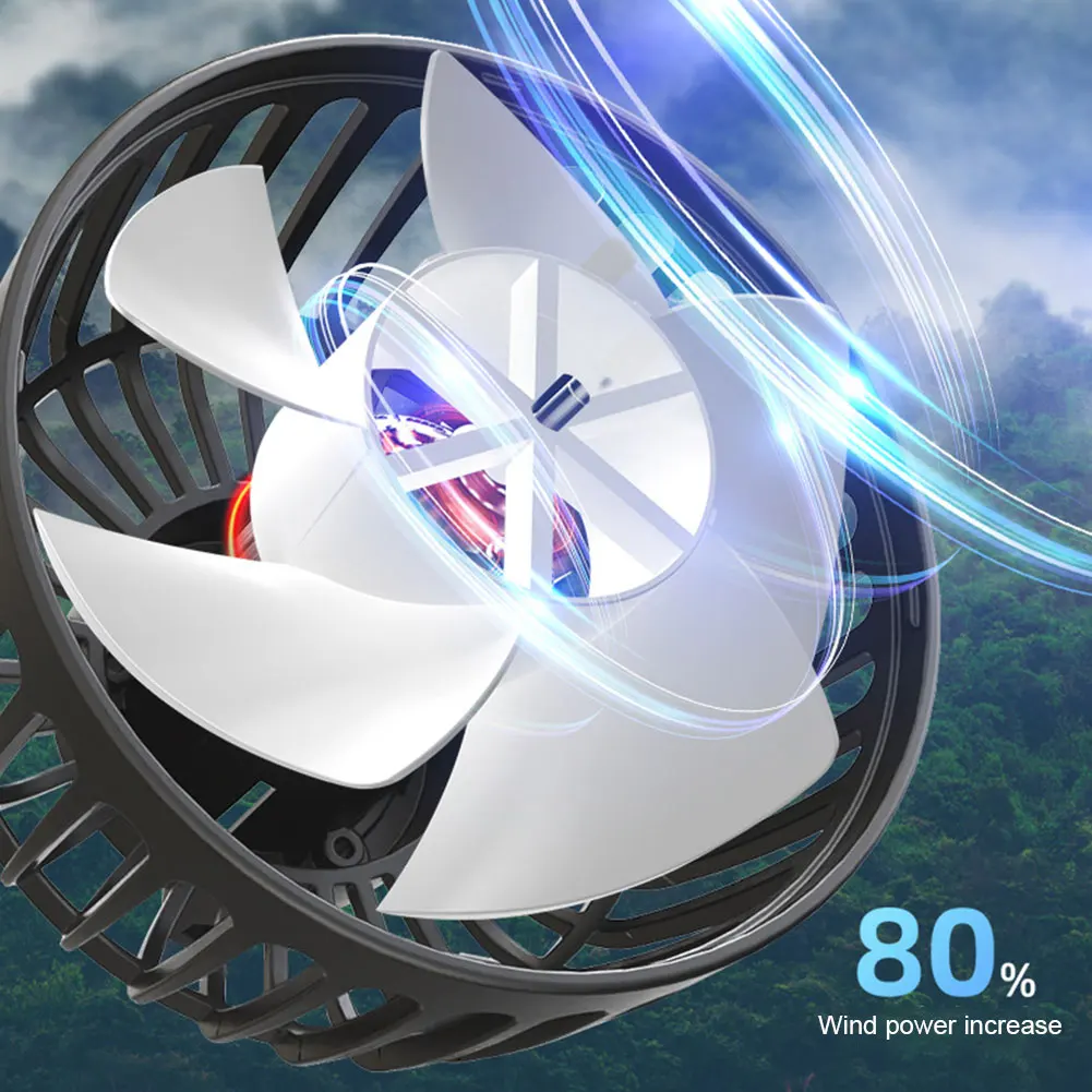 USB 5V Auto Cooler Fan Dual Head Car Suction Cup Fan 360 Degree Rotation Adjustable 3 Speeds Car Electrical Appliances
