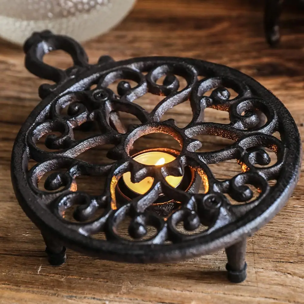 Retro Style Teapot warmer Tealight Stand Heating Holder Base Teapot Dish Stable for Decor Balcony Courtyard Tea Set Accessories