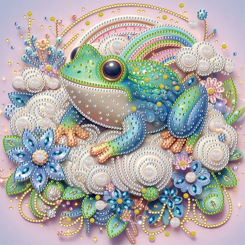 Diamond Painting Kit 5D DIY Partial Special Shaped Drill Frog Decoration 30x30cm
