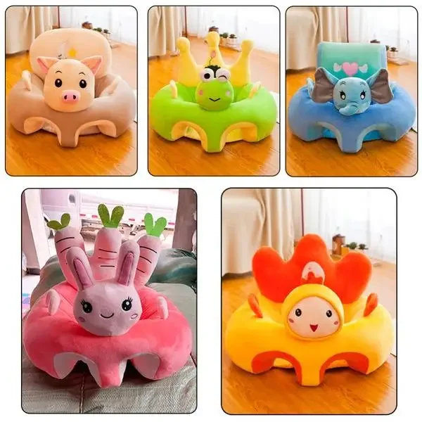 Baby Sofa Support Seat Cover Plush Chair Learning To Sit Comfortable Toddler Nest Puff Washable - Image 2