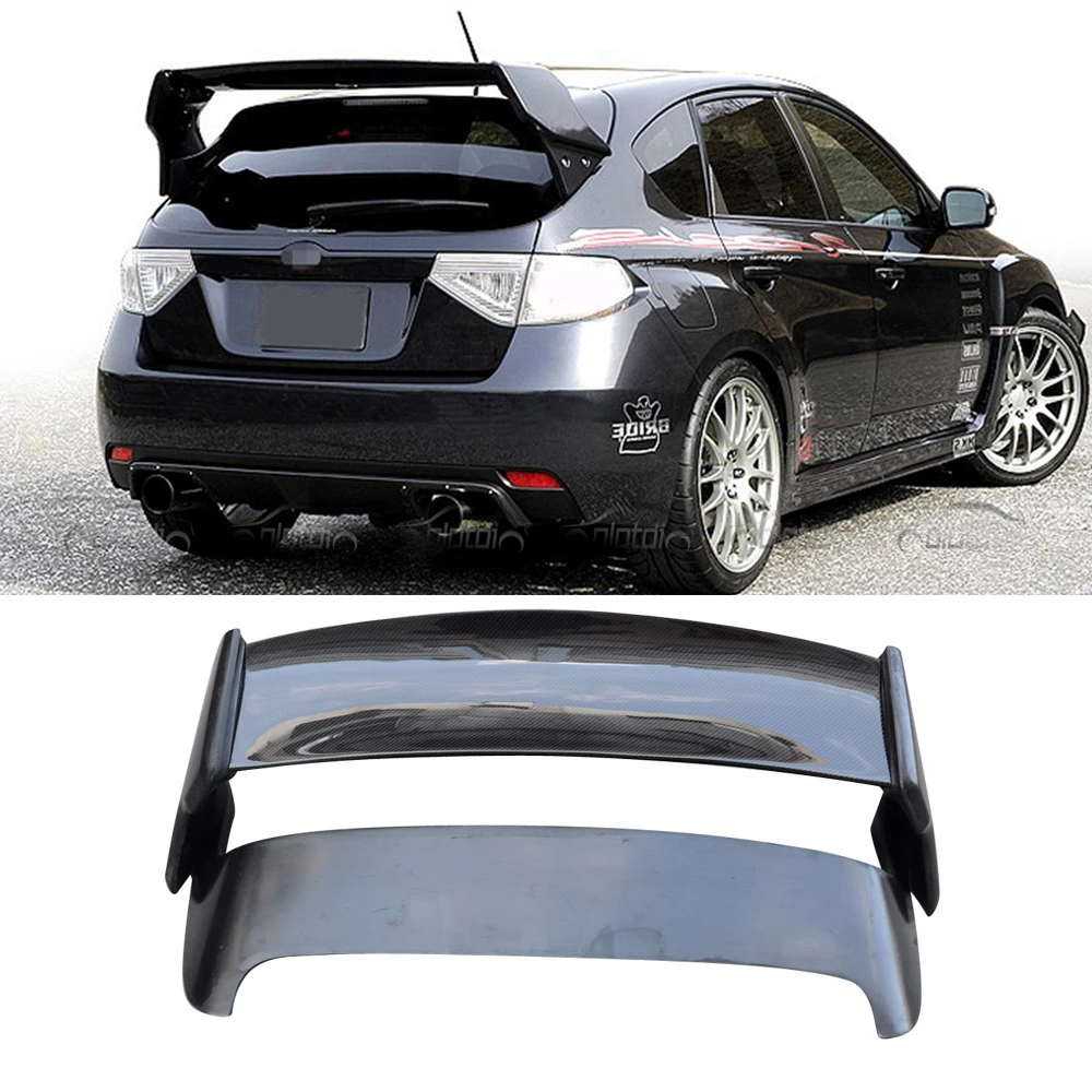 

VS Style Carbon Fiber FRP Rear Trunk Boot Lip Wing With LED Light Roof Spoiler For Subaru Impreza WRX STI