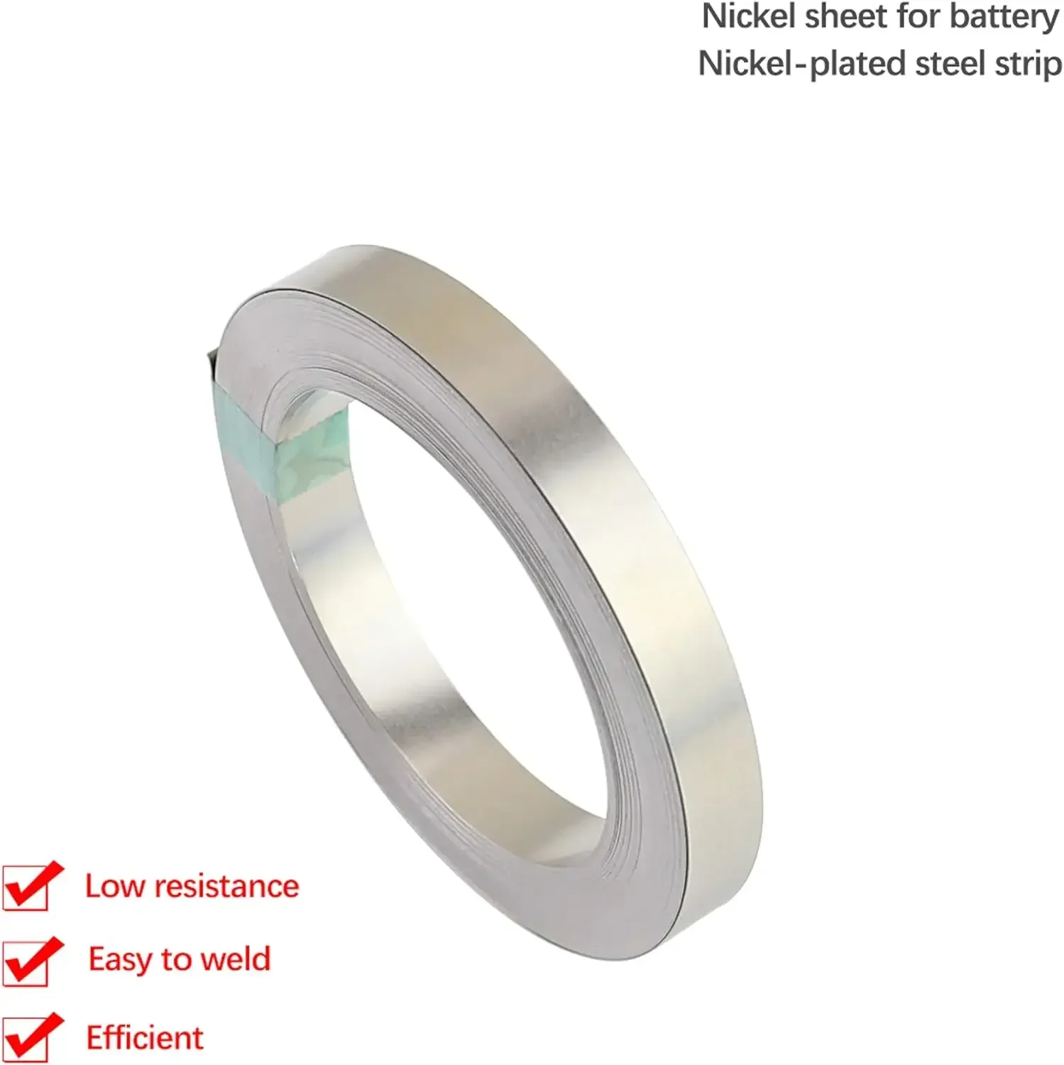 18650 Li-ion battery nickel plated strip connector 0.1mm 0.12mm 0.15mm 0.2mm battery connector spot weld steel belt 10m/Roll