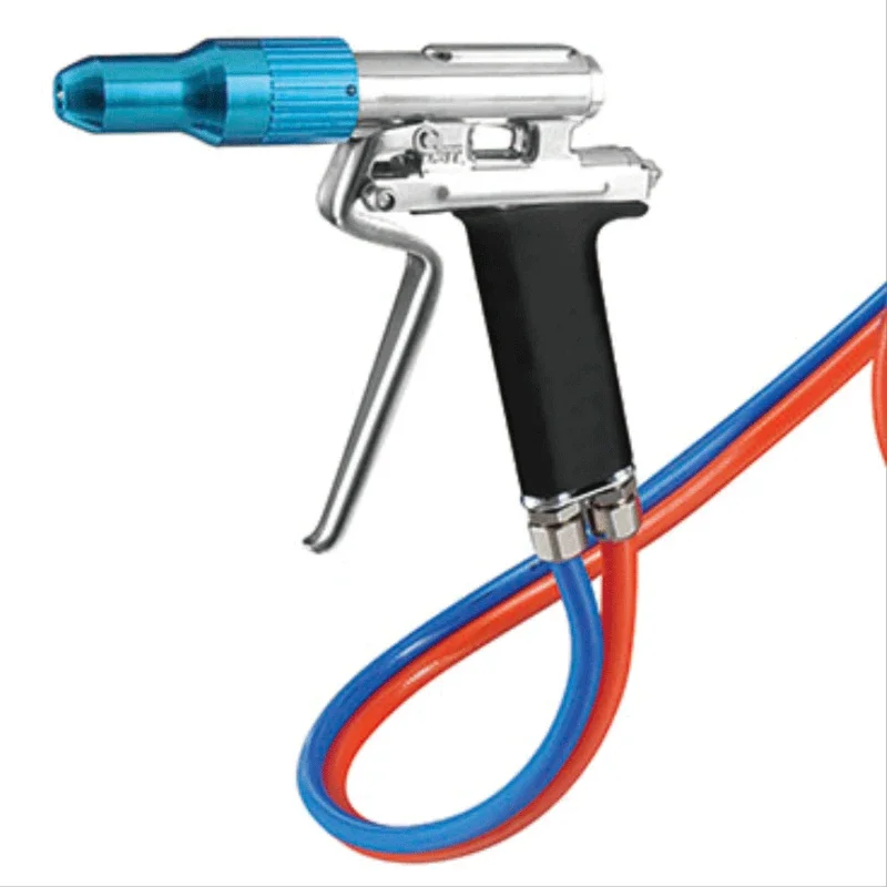 

Automatic retractable coiler cleaning gun water gas mixed high pressure gun