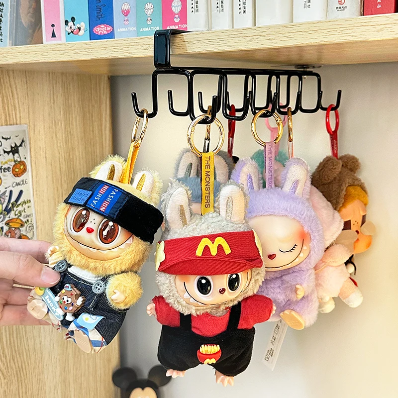 Ganchos de doble fila para exhibición, organizador de montaje en