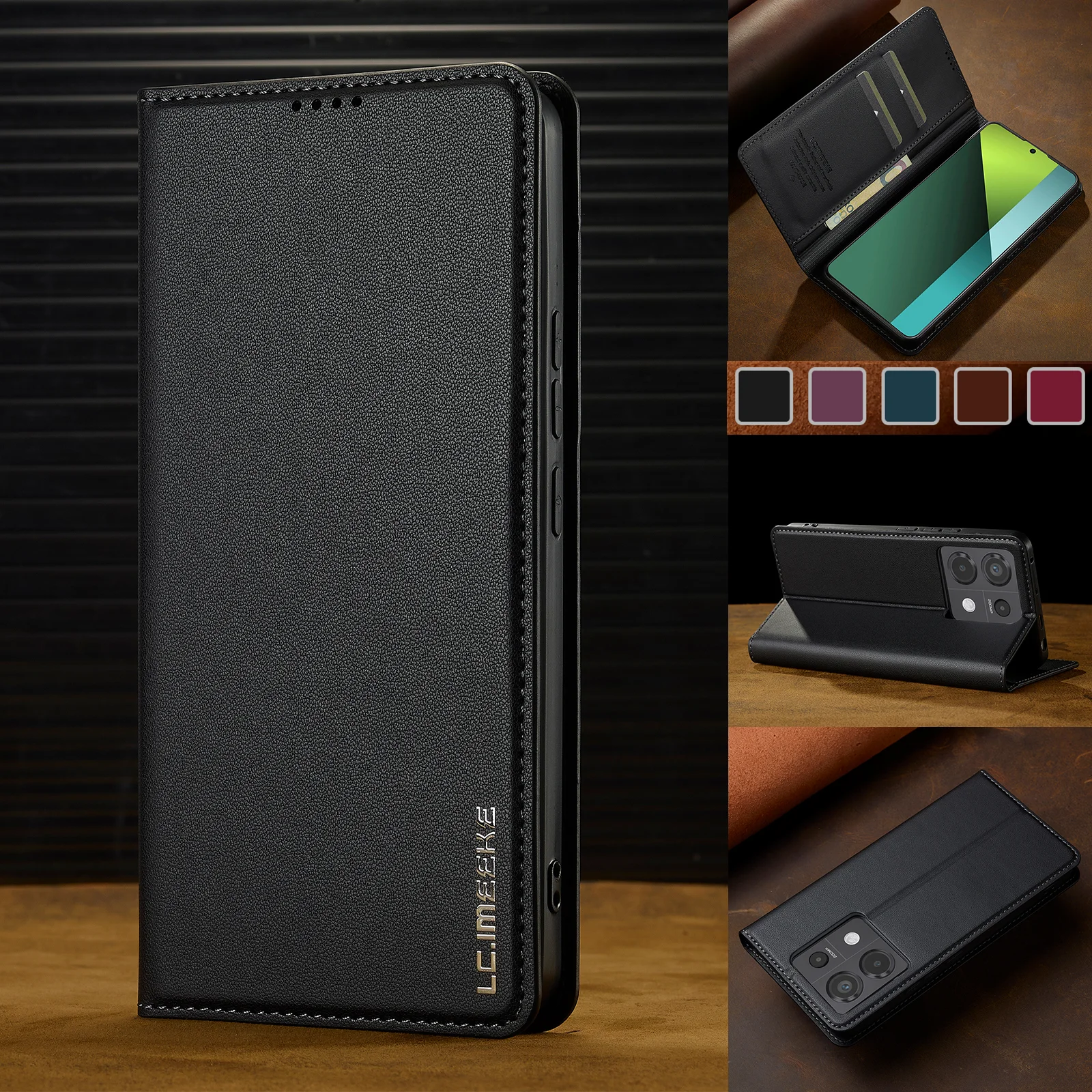 Premium Business Flip Leather Magnetic Phone Wallet Cover