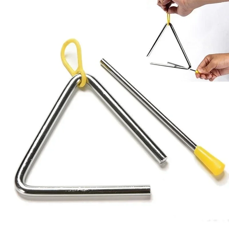 Triangle Orff Musical Instruments for Children, Band Percussion Educational Musical, Triangolo 4 ", 5", 6 7", 8