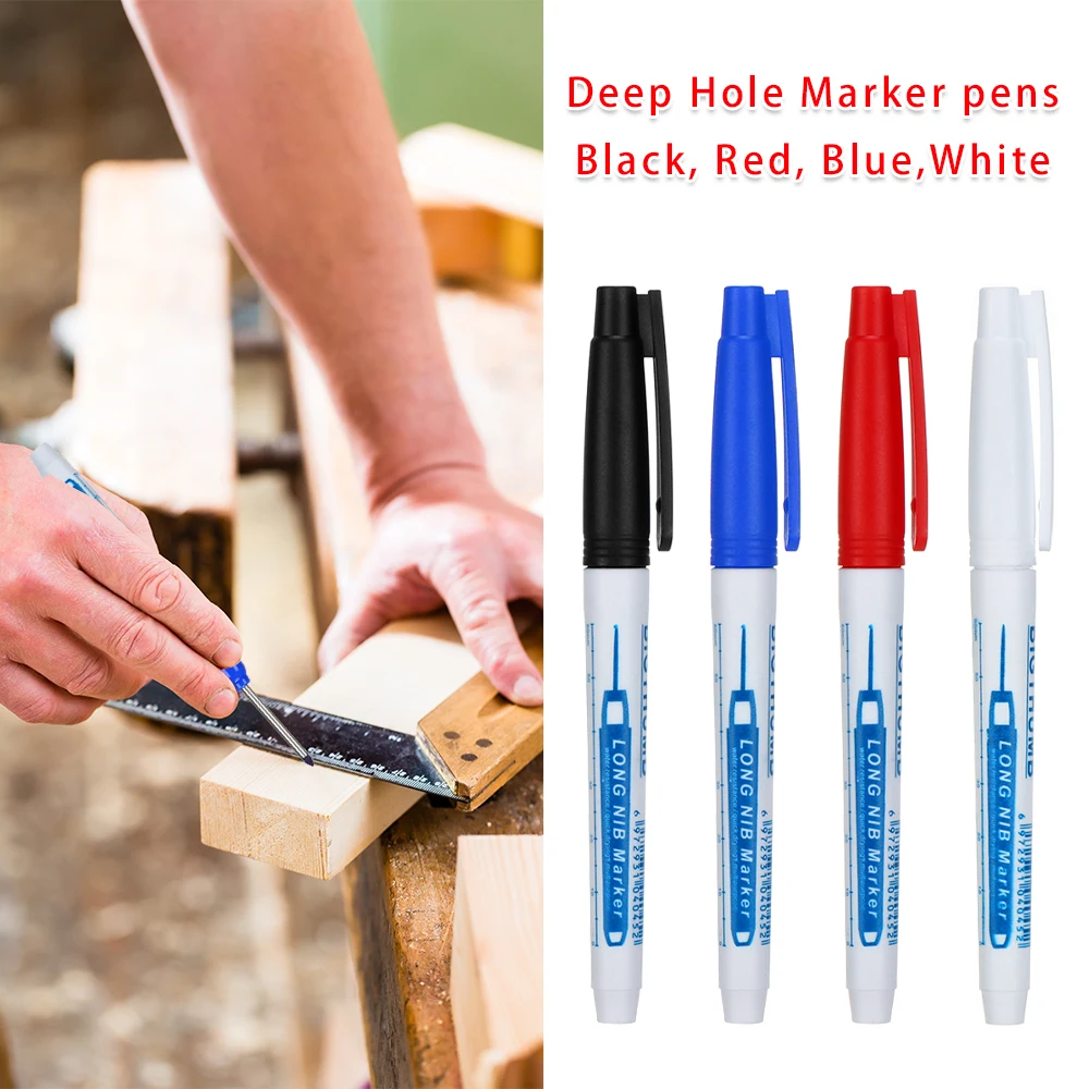 30mm Long Head Markers Multi-purpose Construction Deep Hole Marker Pens Home Decor Woodworking Craftwork Marking Pen Tool