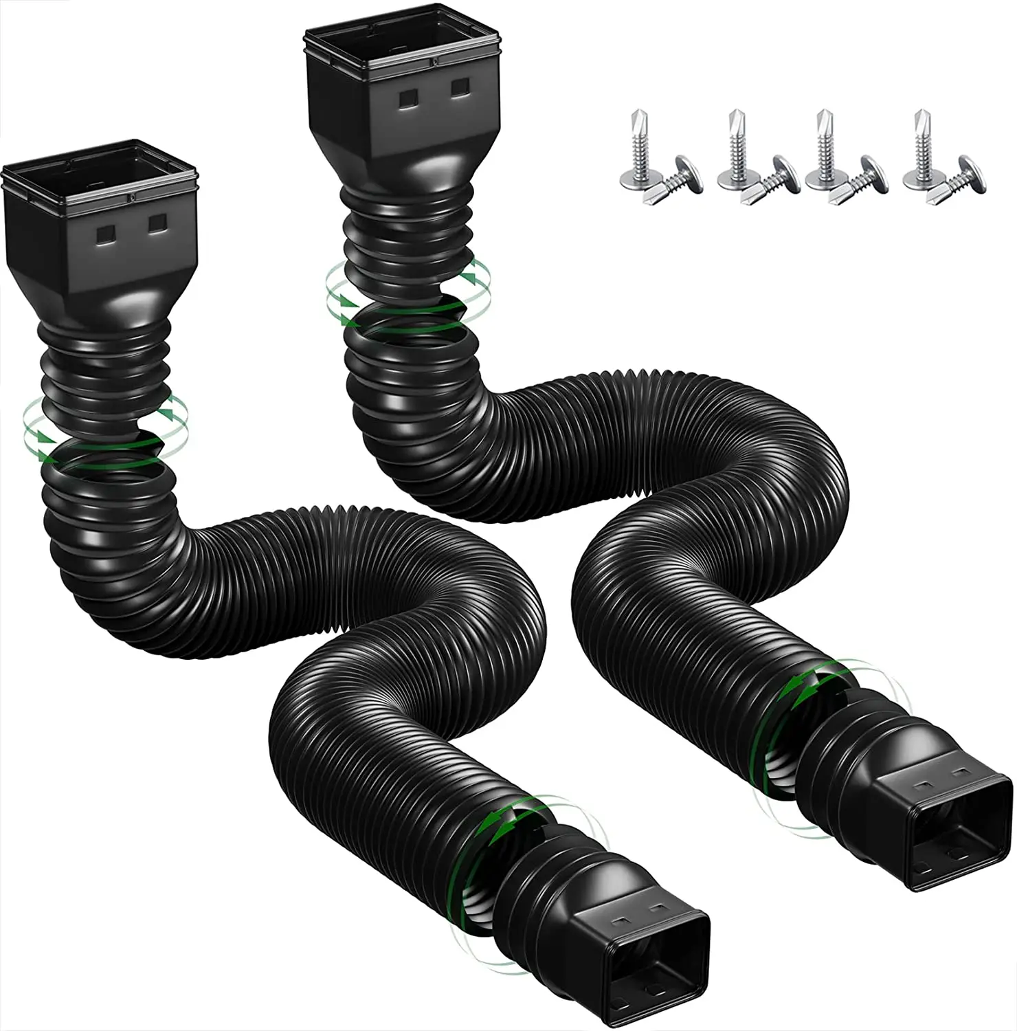 

1Pcs Rain Gutter Downspout Extensions Flexible Universal Drain Downspout Extender Drainage Connector