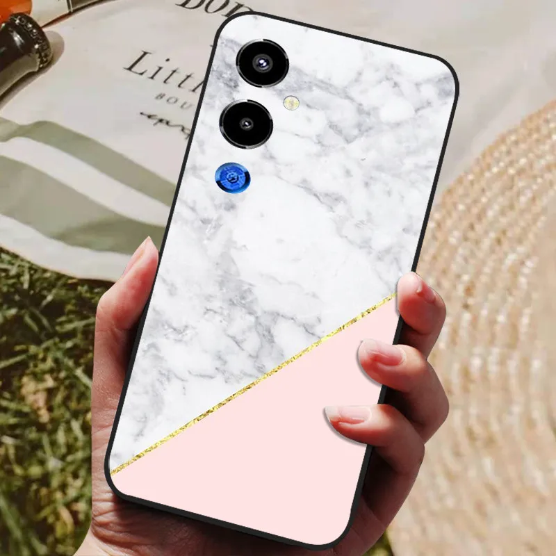 Cool Painted Silicone TPU Soft Cover - Black Protective Phone Shell