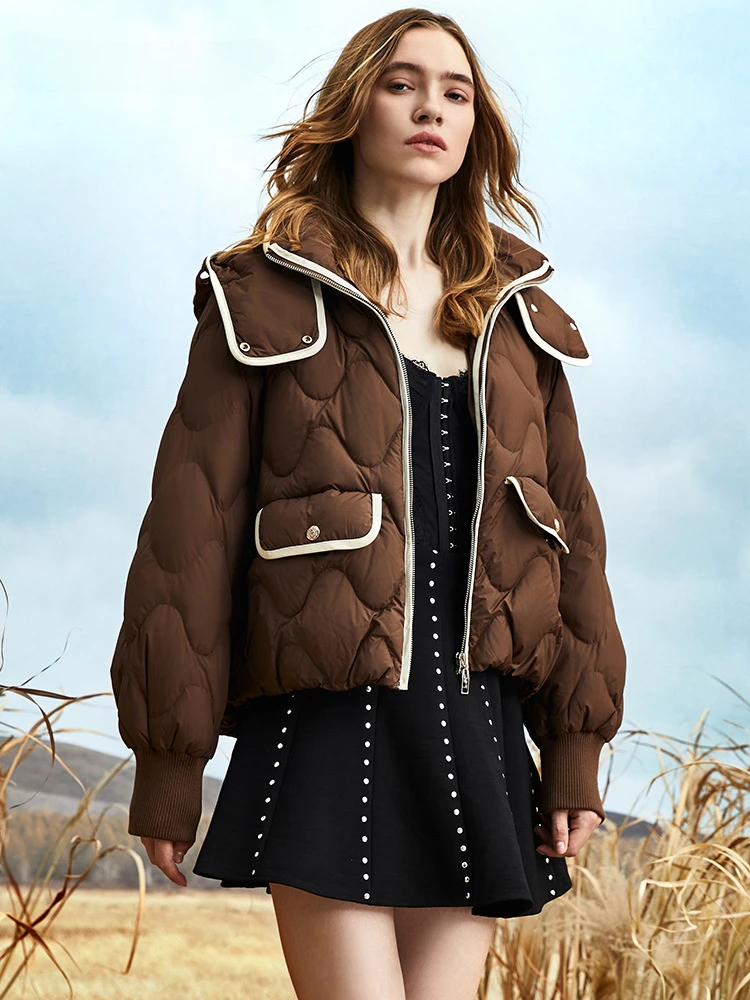 90 White Duck Down Exquisite Small Fragrance Design Feeling Thickened Down Coat for Women 2023 Winter Coat for Women