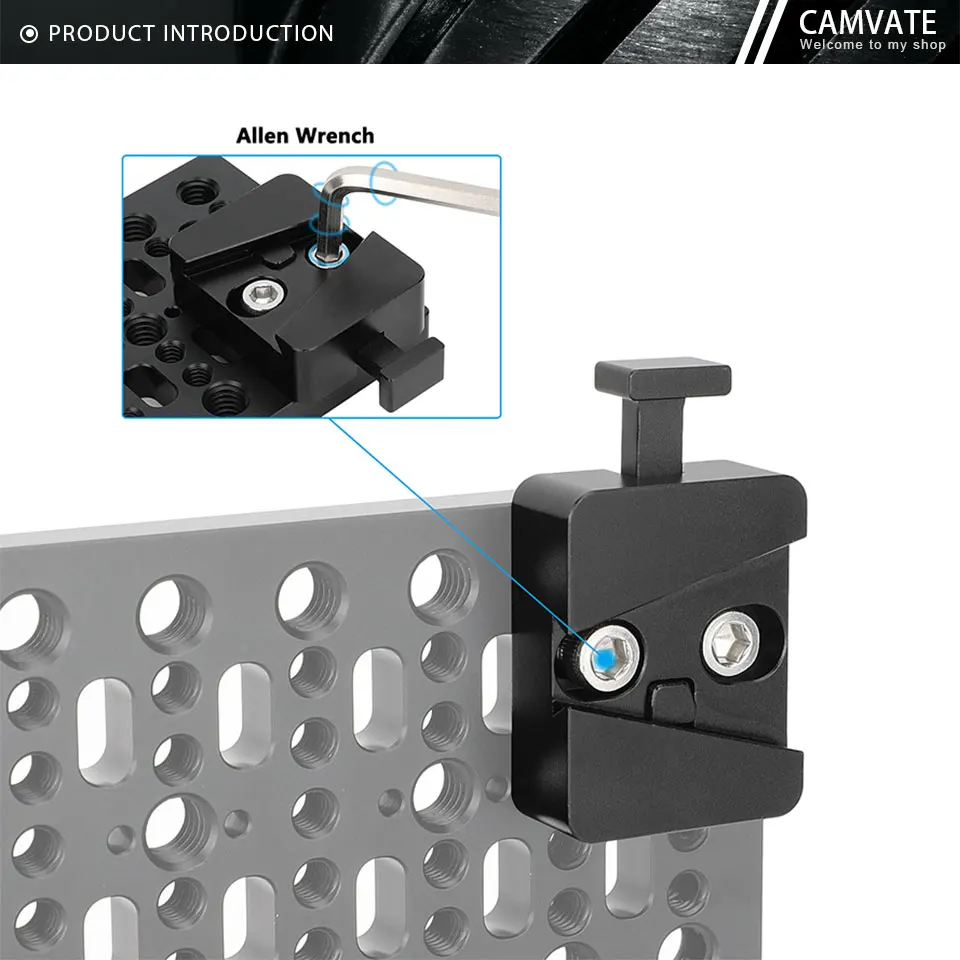 V-Lock Quick Release Base Station and Wedge Kit With 1/4 Mounting Threads Holes