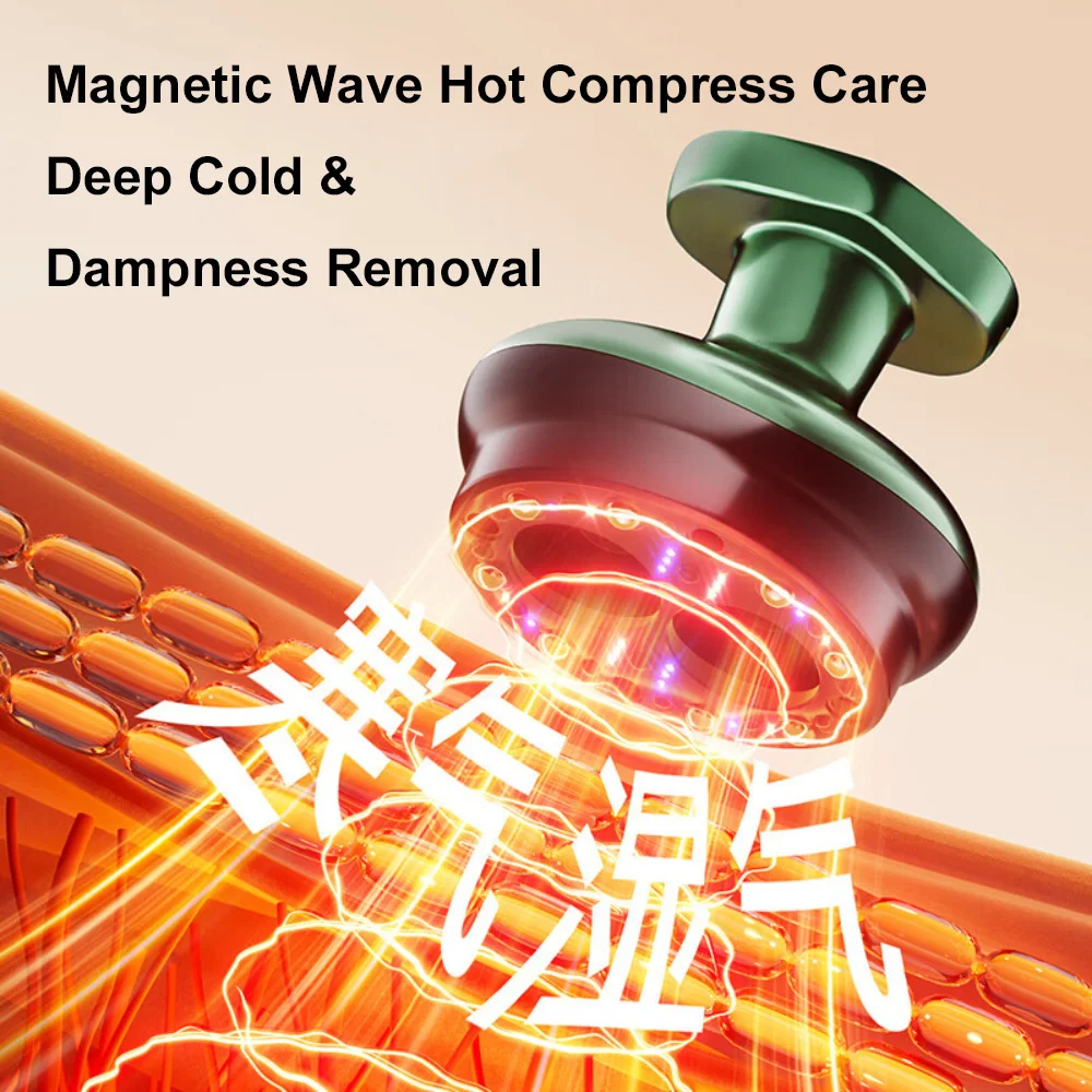 Rechargeable Vacuum Cupping Device Skin Scraping Massager Jars Heating Guasha Suction Cups Therapy Fat Buner Body Massager