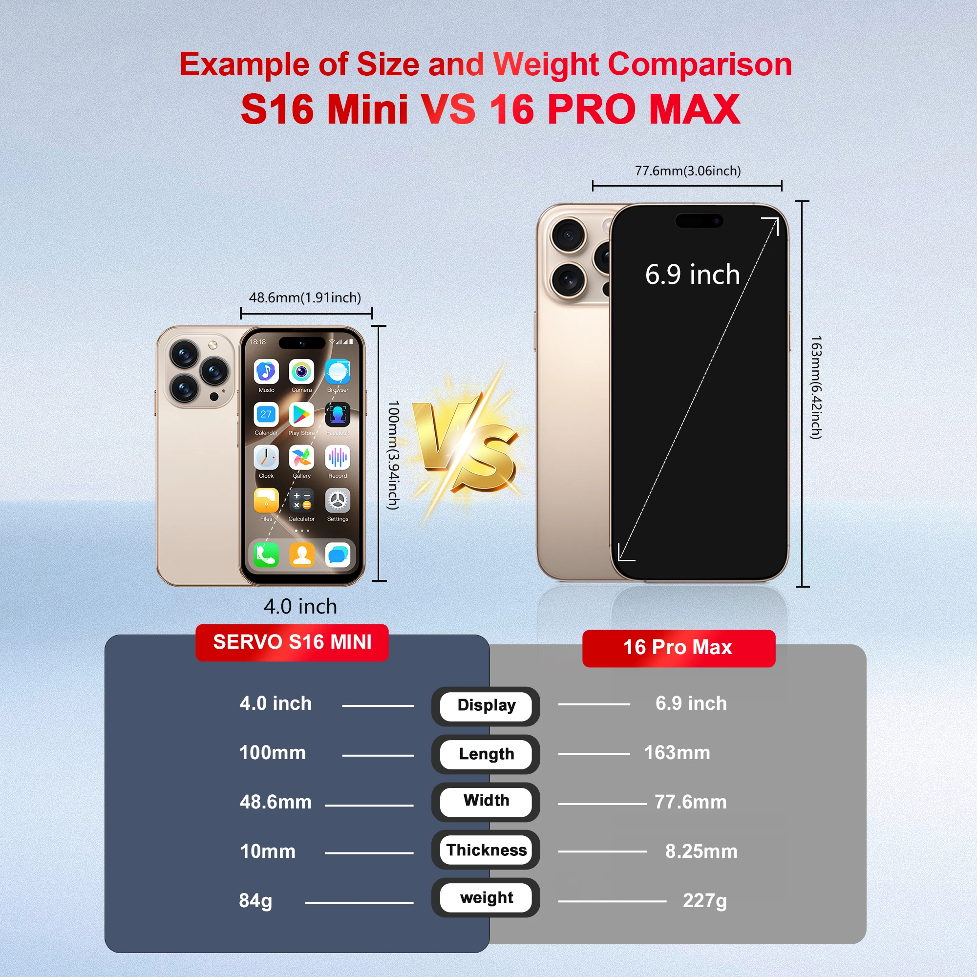 SERVO S16 Mini Smartphone 3G WCDMA Dual Nano SIM Android 10.0 System 16GB ROM 4.0'' Screen Play Store Pocket Smartphones 2025 3