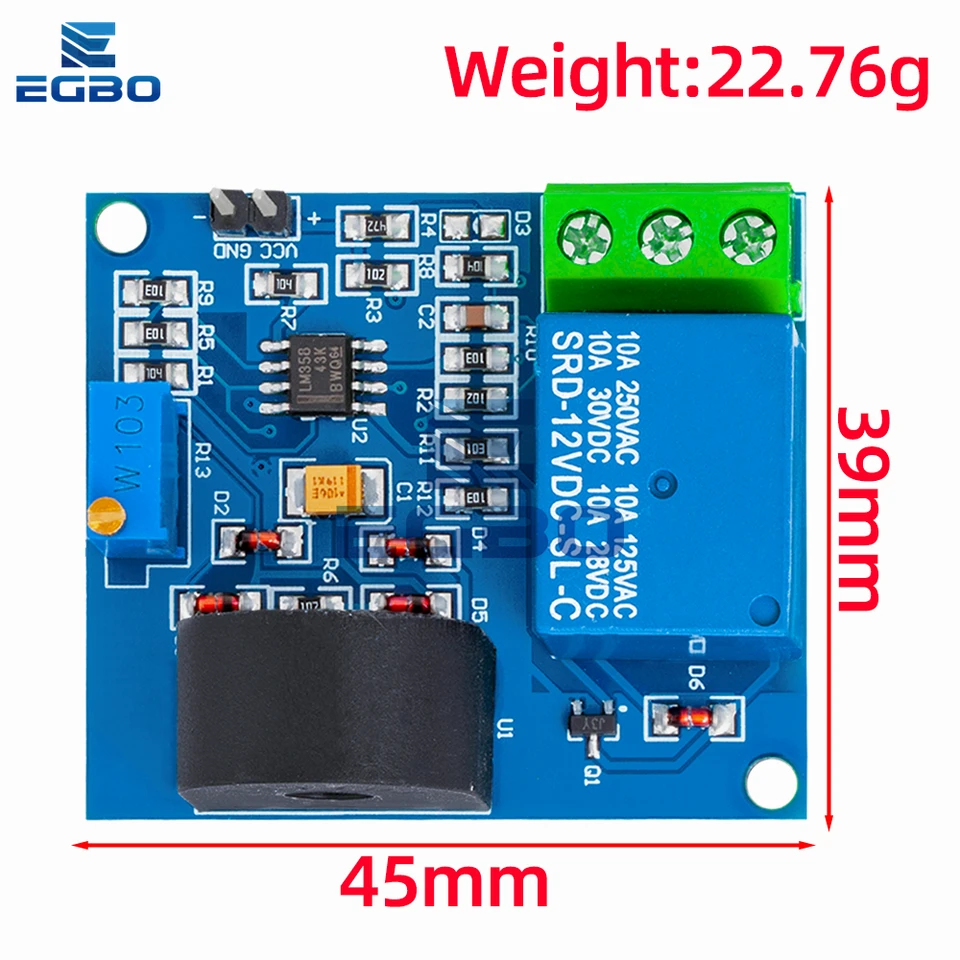 Aexit Modulo Sensore Di Rilevamento Corrente CA 0-5A Protezione Da Cortocircuito CC 5V ID: 698613 - Foto 3