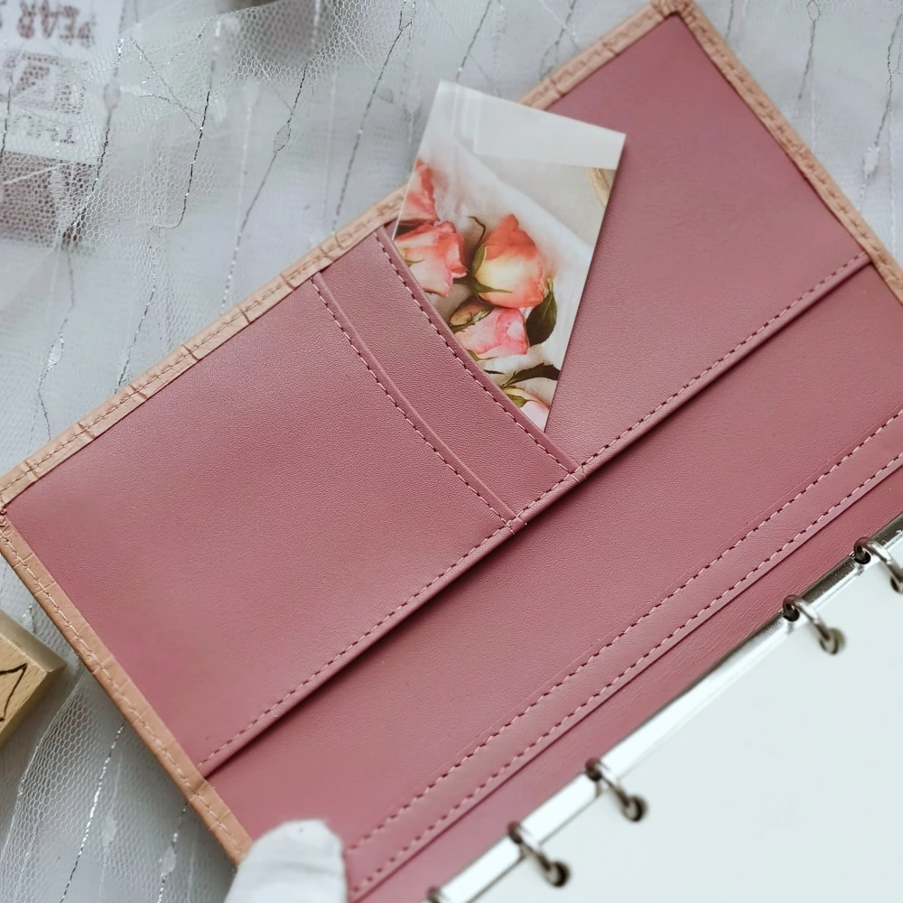 Thin Mini A6 Slim Small Rings 11mm Cover for Notebook Genuine Leather Weekly Planner Organizer Agenda Diary