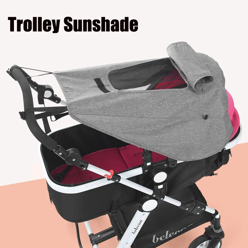 

Baby Stroller Rag Shade Blocks UV UVB Sun Rays Cover Car Awning Mosquito Insect Net Mesh RainTent Stroller Protection Accessory