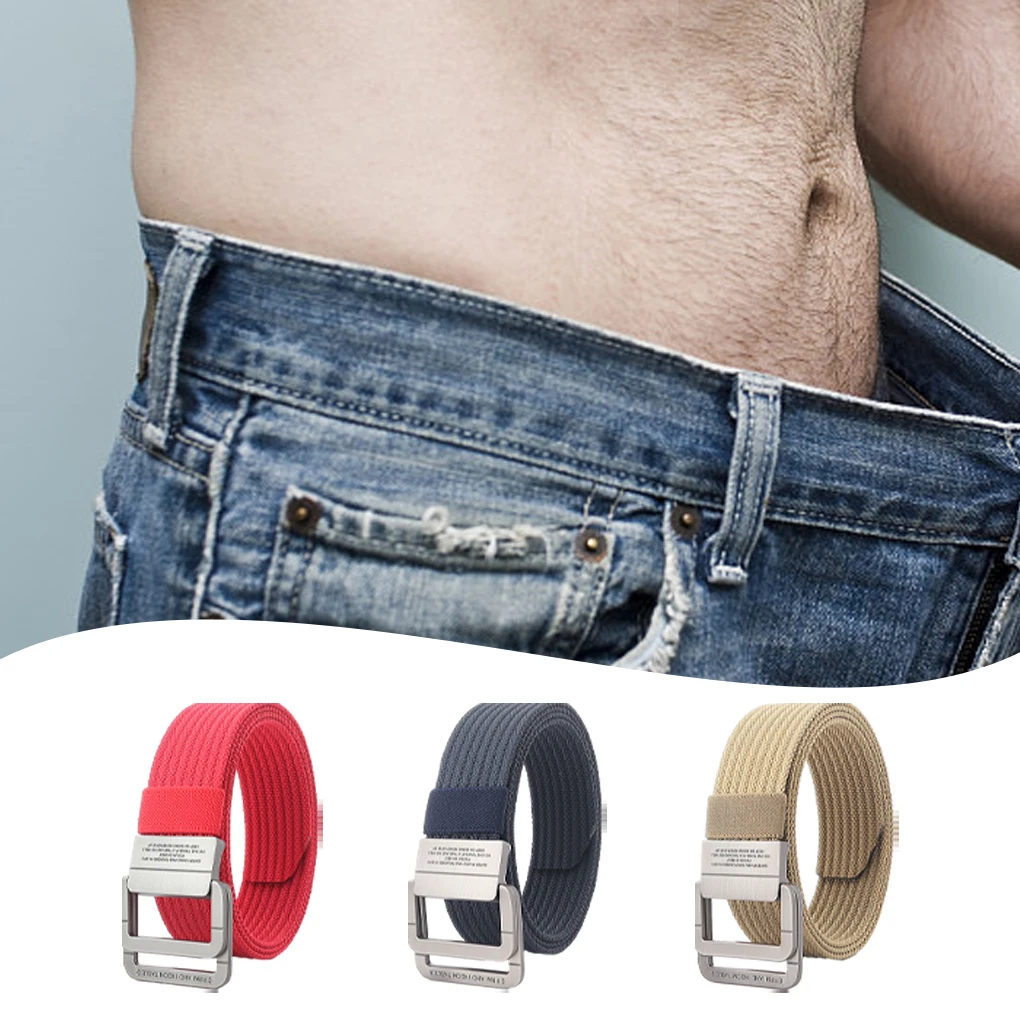 

Double D-Rings Belt For Men Women Easy To Open And Close Belt Buckle Is Made Of Safe And Healthy