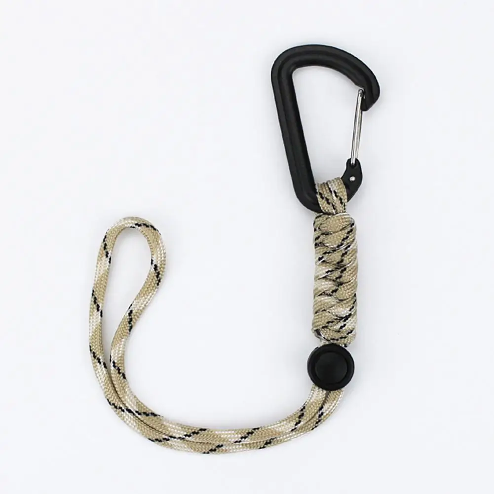 Climbing Carabiner Carabiner Key Hook Anti-loss Rope Nylon Backpack Hanging Buckle Multifunctional Telescopic Key Ring Outdoor Tension Carabiner