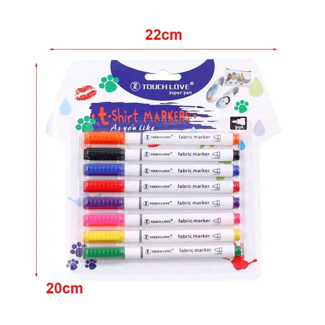 8 Db/Beállított Vízálló Szövet Textil Marker Toll Diy Kézműves Póló Cipő Ruhák Fa Kő Pigment Festmény Graffiti Rajz - Image 6
