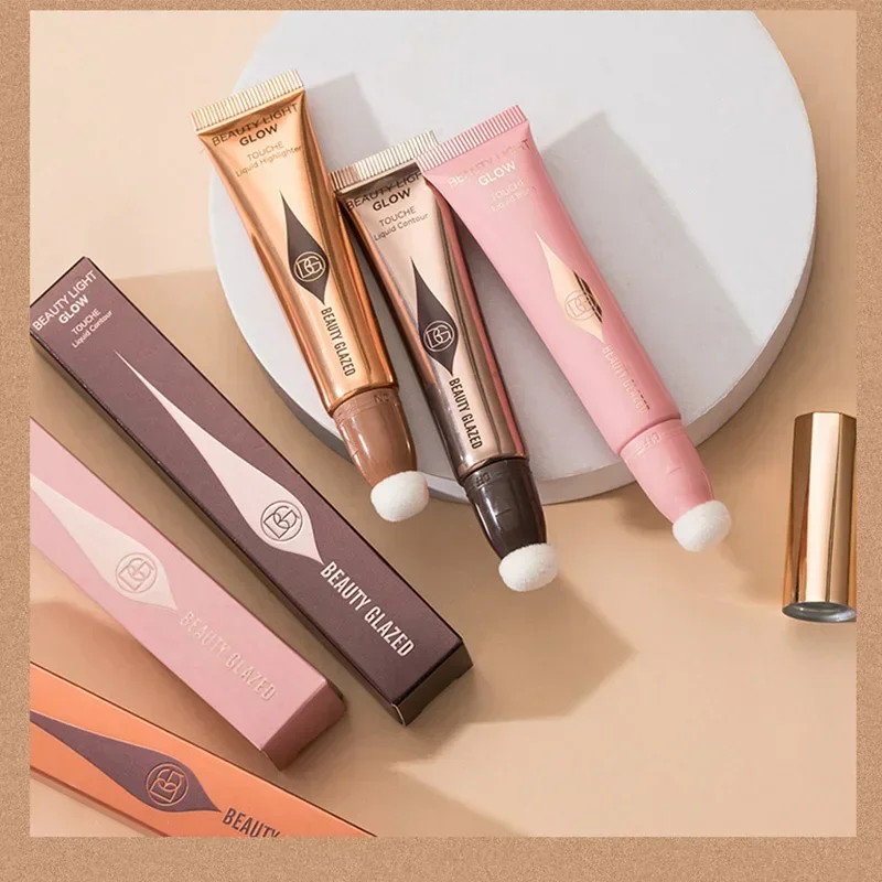 Liquid Blush Highlighter Pen Liquid Blush Pearl Fine Shine Matte Naturally Brighten Multi-use Cheek Eye Tint Peach Blush Makeup korean blush