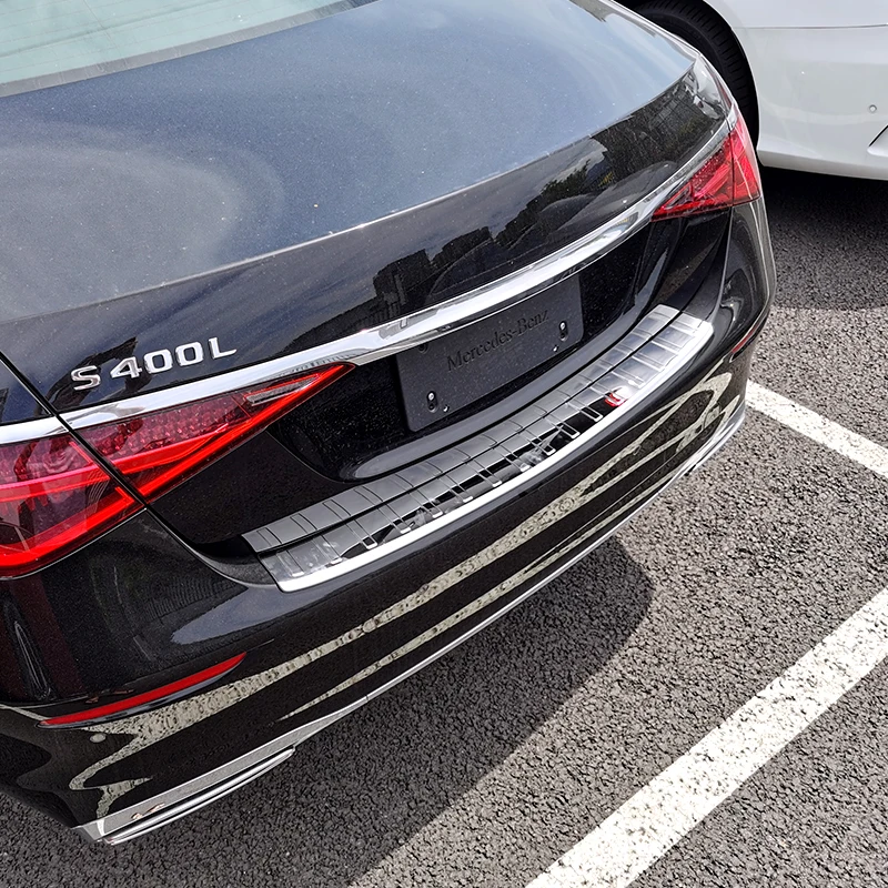 

car assecories For Mercedes-benz Maybach S480 2021 -2022 2023door Sill Rear Bumper Protector Sill Trunk Tread Plate Trim